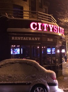 Cityside on a recent snowy night